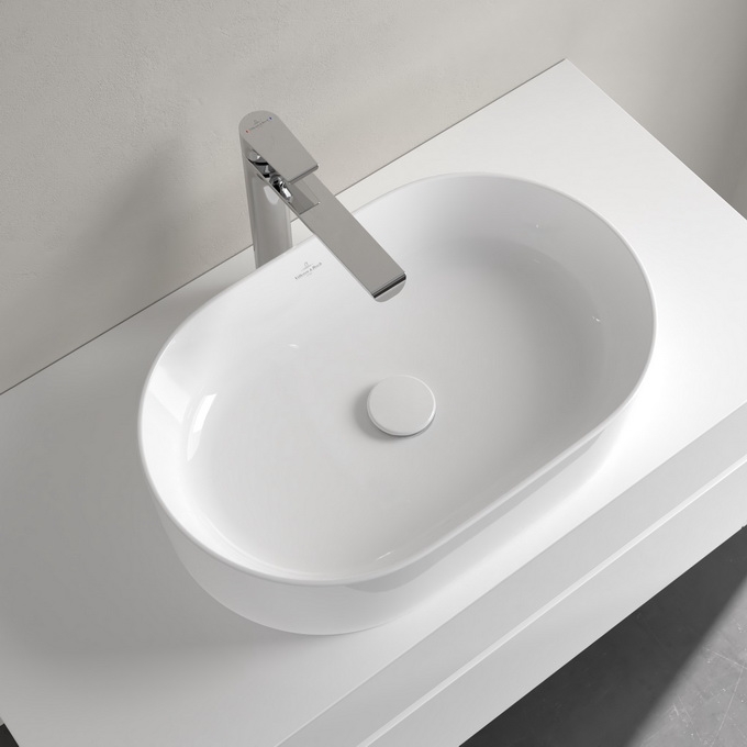 Раковина накладная Villeroy & Boch Collaro 56х36 CeramicPlus  56*36*14,5 альпийский белый