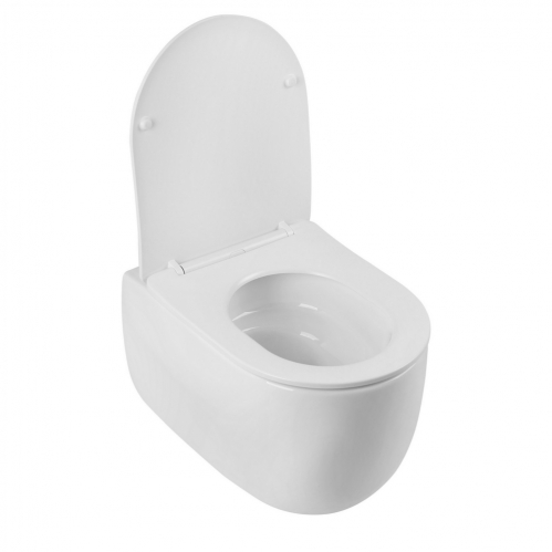 Унитаз ABBER Bequem подвесной белый, безободковый, смыв торнадо