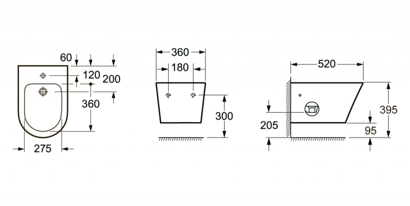 Подвесное биде Lavinia Boho Biore