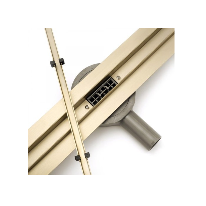 Душевой лоток с решеткой Rea Neo Slim Pro 900 Gold Mirror  золото