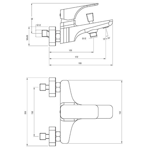 Смеситель для ванны Deante Hiacynt Bianco