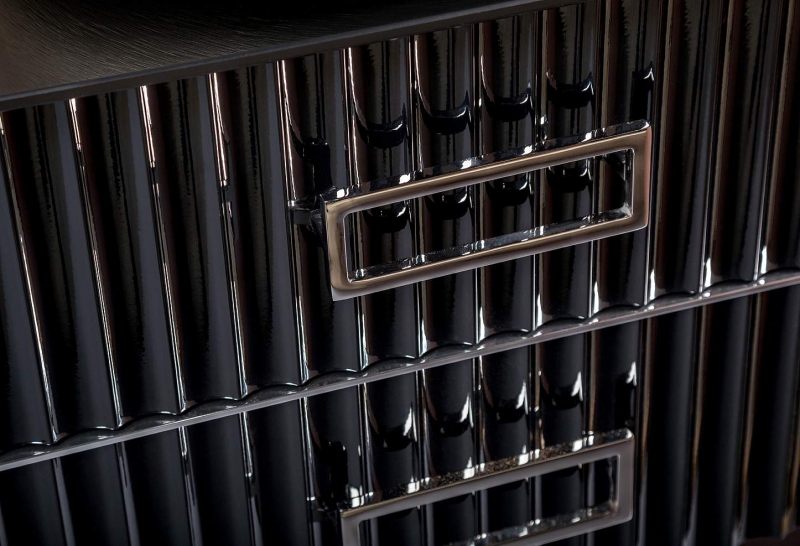 Тумба с раковиной ARMADI ART Monaco 100 черная, фурнитура хром