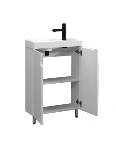 ТУМБА C УМЫВАЛЬНИКОМ BELUX ДАЛЛАС Н 55 БЕЛЫЙ ГЛЯНЦЕВЫЙ