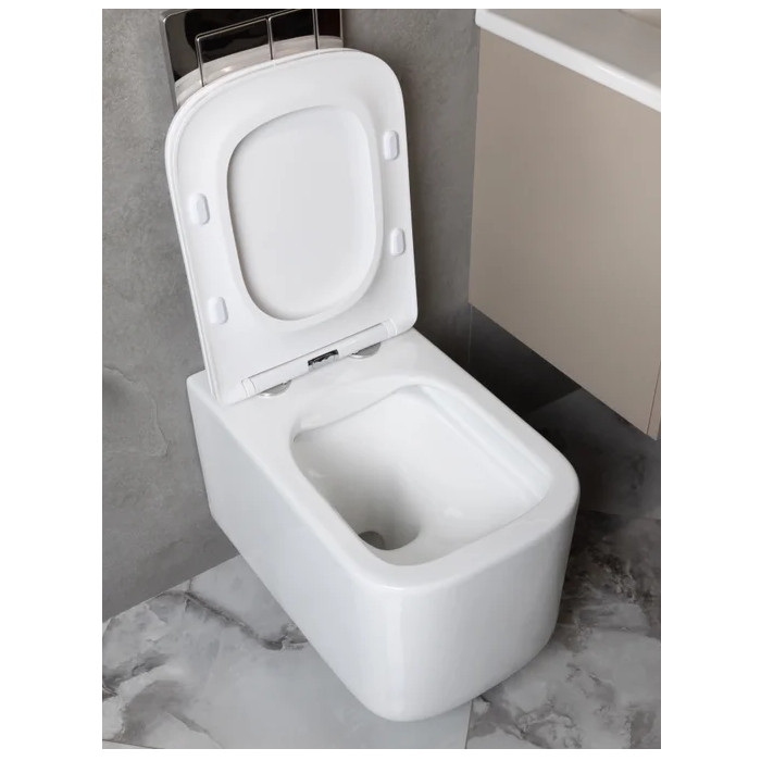 Унитаз подвесной с сиденьем Soft Close в комплекте  Boheme Mane, белый 