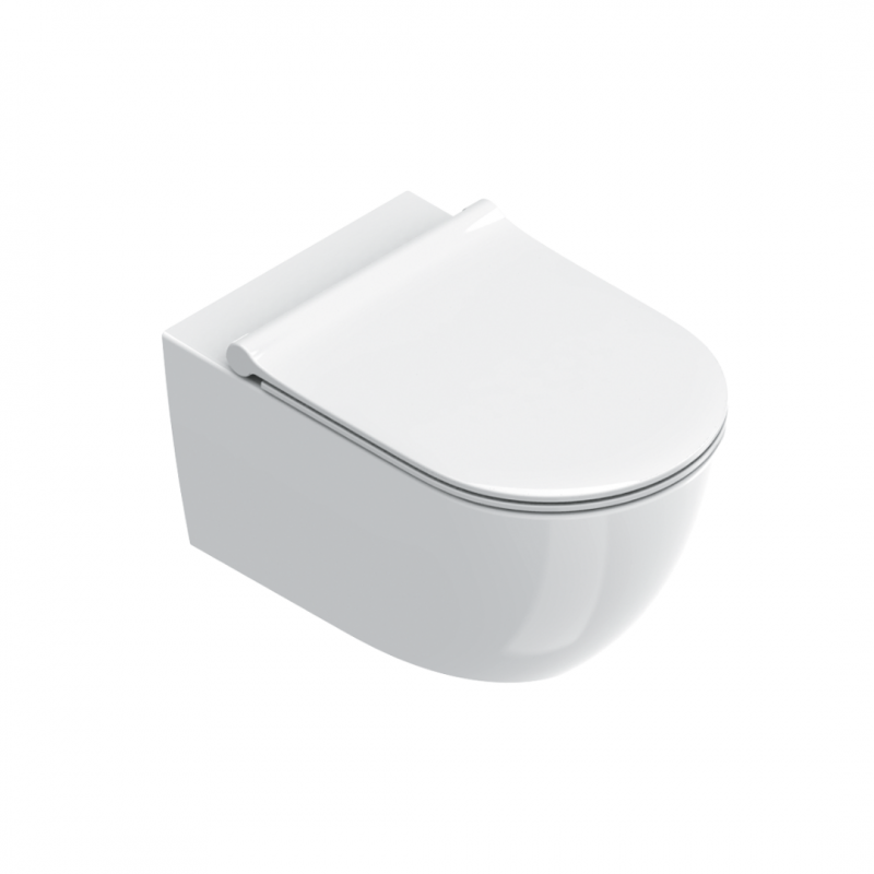Унитаз подвесной безободковый Catalano Sfera 55x35 Silentech с сиденьем Soft close и комплектом креплений  
