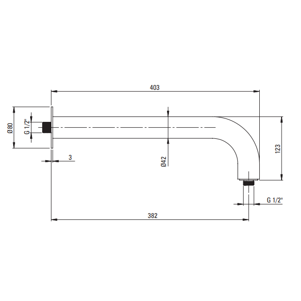Излив для душа DEANTE SILIA, настенный