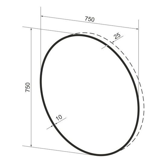 Зеркало Wellsee 7 Rays' Spectrum  75x75 с фоновой LED-подсветкой