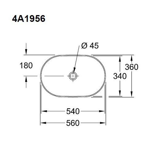 Умывальник накладной Villeroy&Boch Collaro  56x36 альпийский белый