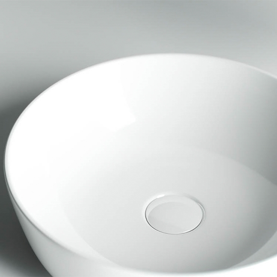 UP Раковина накладная, 41,5*41,5, глянцевый белый