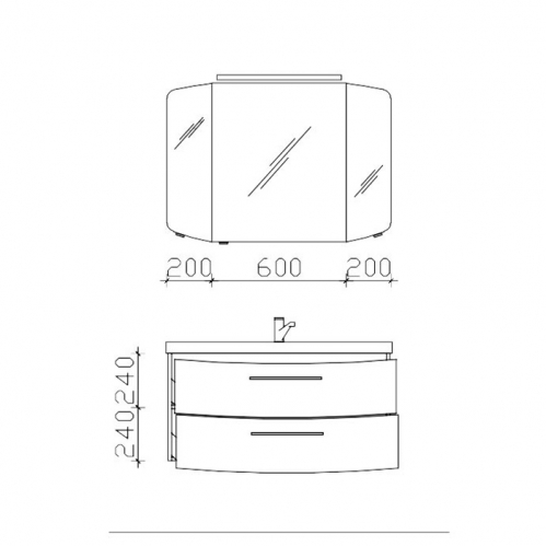 Pelipal Cassca Комплект мебели тумба 2 выдвижных ящика с раковиной 100см, Цвет: белый высокоглянцевый