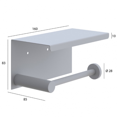 Держатель для туалетной бумаги с крышкой Uno Matt White