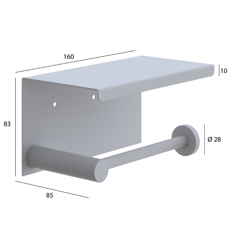 Держатель для туалетной бумаги с крышкой Uno Matt White