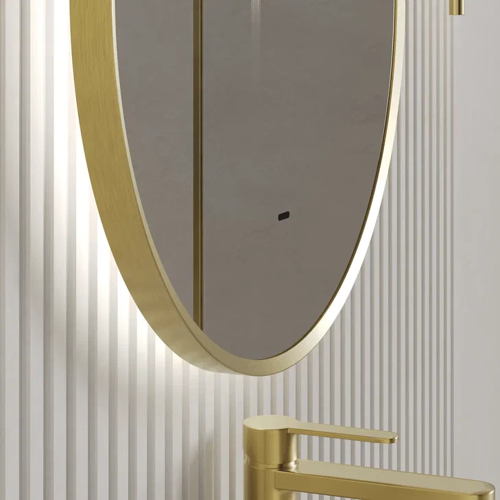 Зеркало Continent Miaro Gold 500x1000 матовое золото