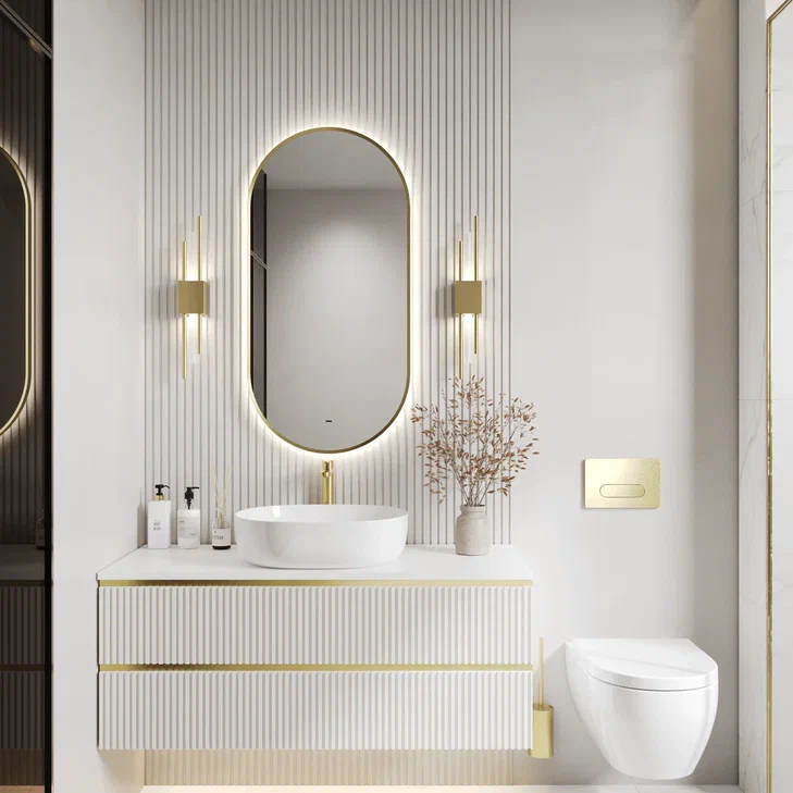Зеркало Continent Miaro Gold 500x1000 матовое золото