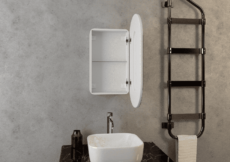 Зеркало-шкаф Continent Elmage White LED 45*80