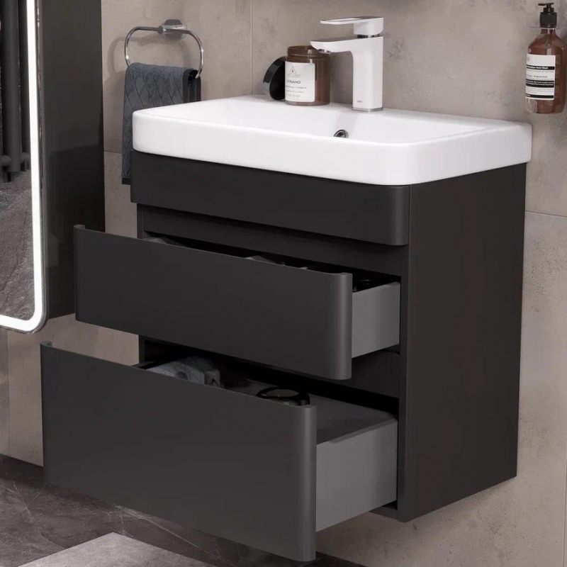 Тумба подвесная EQUIL Eltoro 60.2Y с умывальником Nice 60