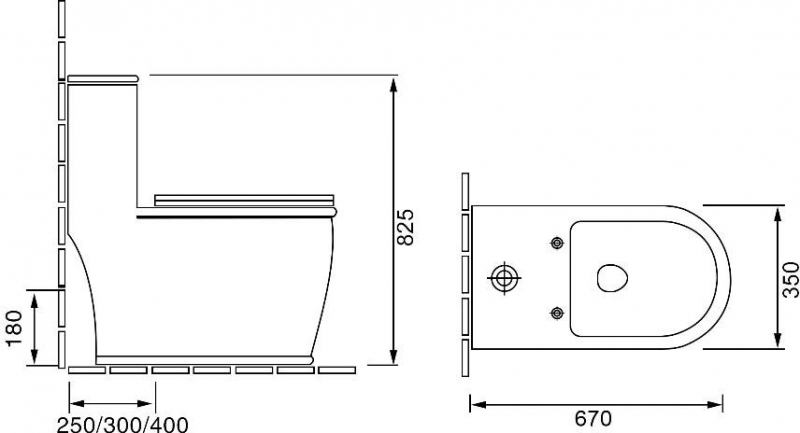 Унитаз напольный Grossman  67x35 сиденье Duroplast, микролифт, черный матовый