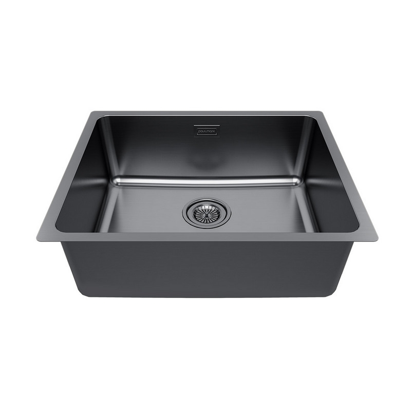 Кухонная мойка PAULMARK YUNI 54 UNI вороненая сталь