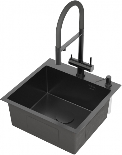 Кухонная мойка Roxen Simple 50x50 PVD blaсk