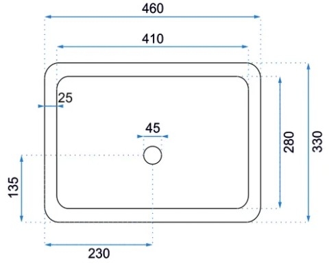 Умывальник Rea Adela  46*33