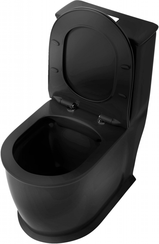 Унитаз напольный Grossman  67x35 сиденье Duroplast, микролифт, черный матовый