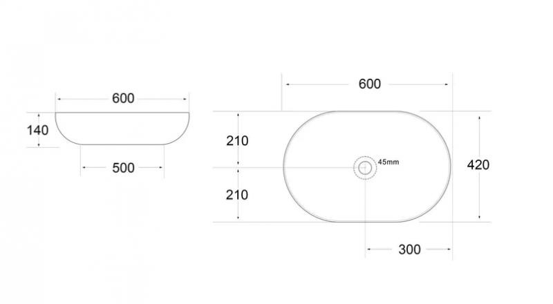 Умывальник Roxen Tim Max 60*42