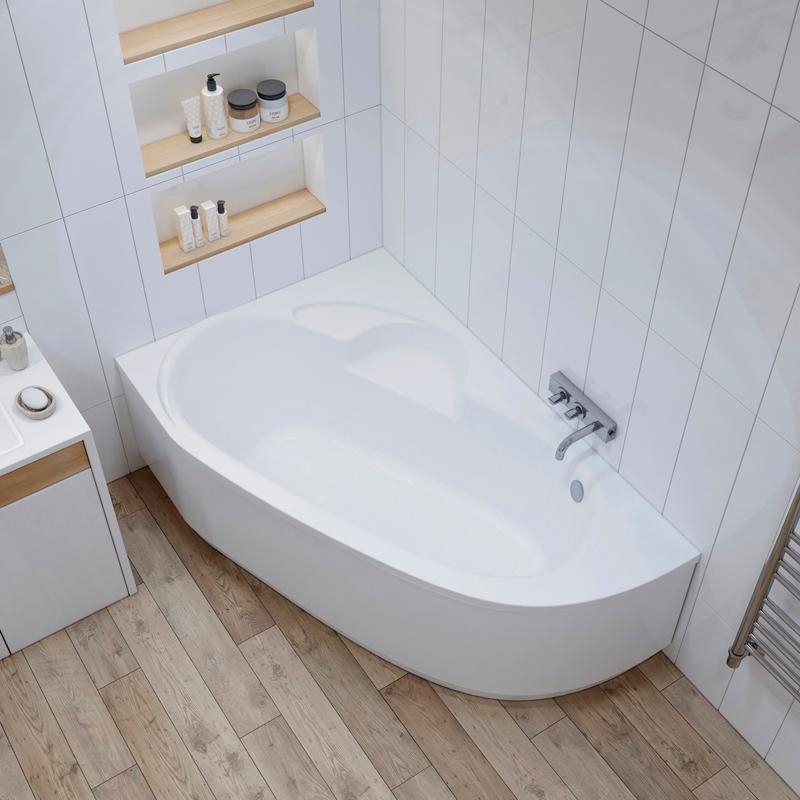 Акриловая ванна Lavinia Boho Bell Pro 150*100 левая  в комплекте ножки и экран 