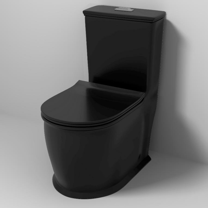 Унитаз напольный Grossman  67x35 сиденье Duroplast, микролифт, черный матовый