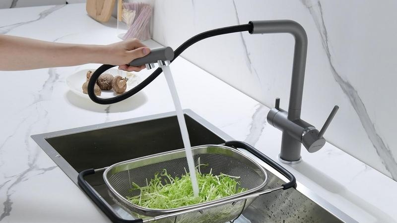 Смеситель PAULMARK SERPENTINE (серый/серый металлик)