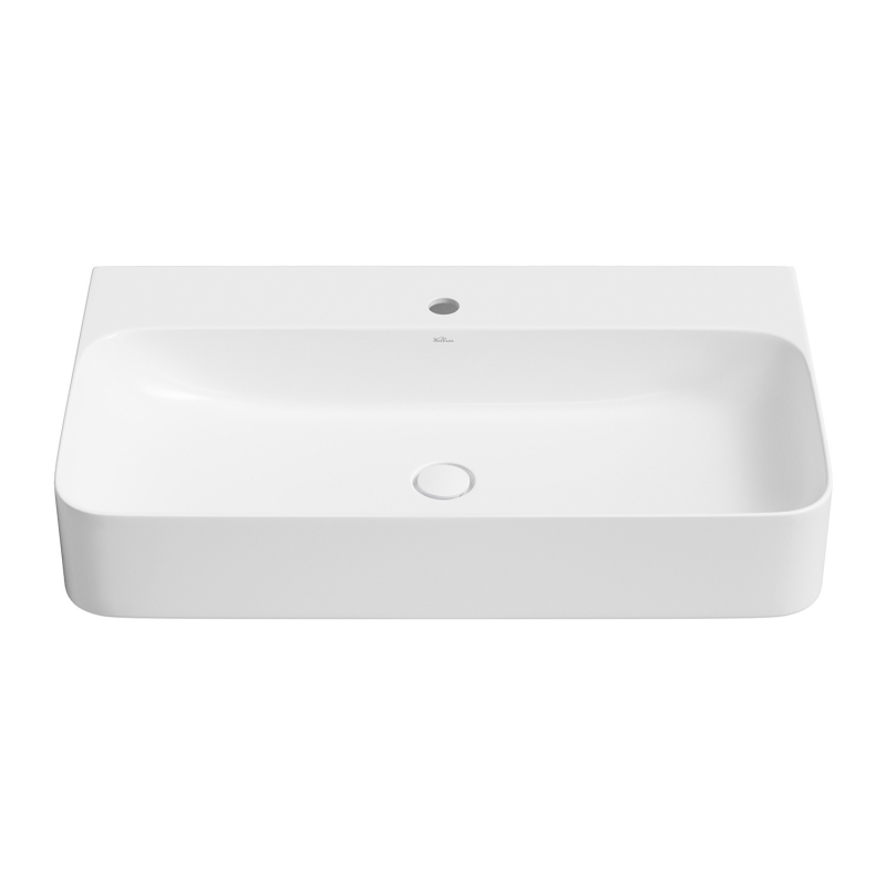 Умывальник накладной/подвесной Wellsee Clermont 80x47 белый глянец