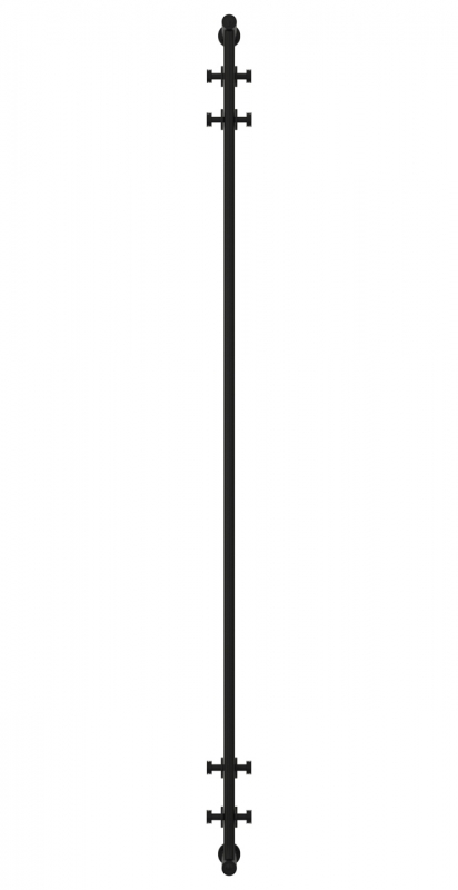 Полотенцесушитель Сунержа Хорда 1800х195, черный матовый с полимерным покрытием