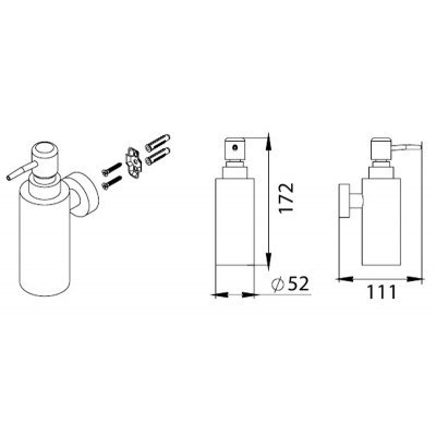 Дозатор для мыла Fixsen Hotel , настенный 