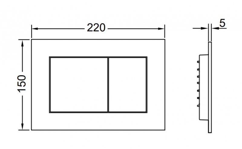 Комплект TECEbase: kit комплект для установки подвесного унитаза, кнопка белая пластик