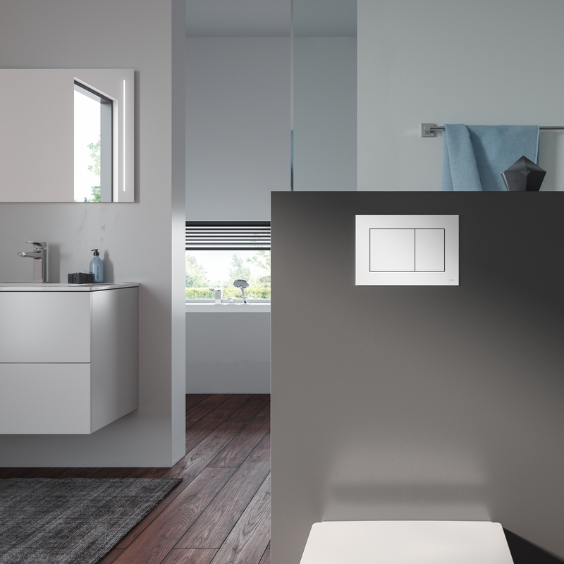 Комплект TECEbase: kit комплект для установки подвесного унитаза, кнопка белая пластик