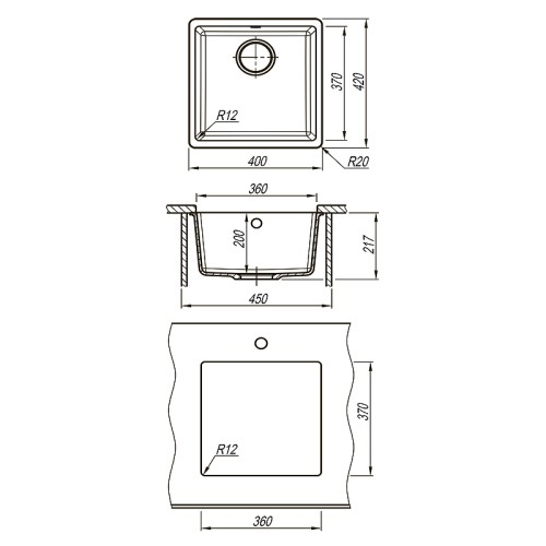 Кухонная мойка из кварцгранита Lemark Sinara  жасмин