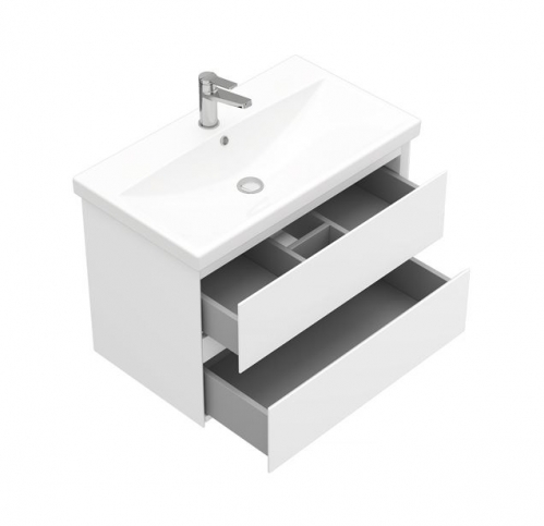 Тумба подвесная Vitrum 80 под умывальник Cerastyle Elite 80, белый матовый