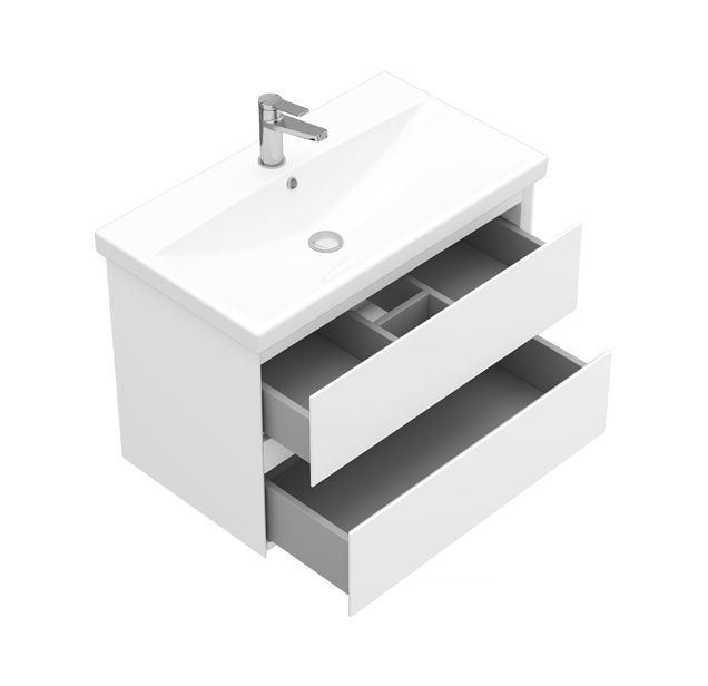 Тумба подвесная Vitrum 80 под умывальник Cerastyle Elite 80, белый матовый