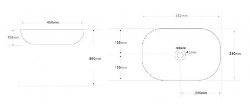 Умывальник Roxen Conta 45*33