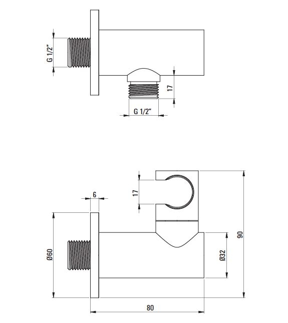 Смеситель скрытого монтажа Deante Temisto с изливом для ванны, бронза