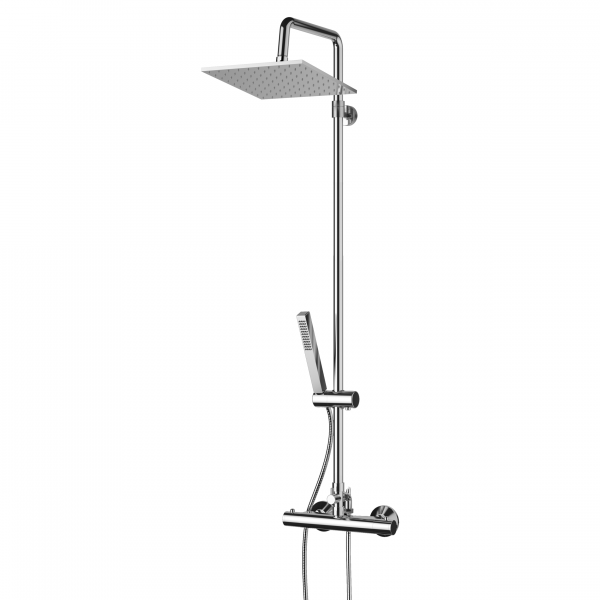  Душевая система Omnires с термосмесителем TERM MINI наружного монтажа (20*20см)