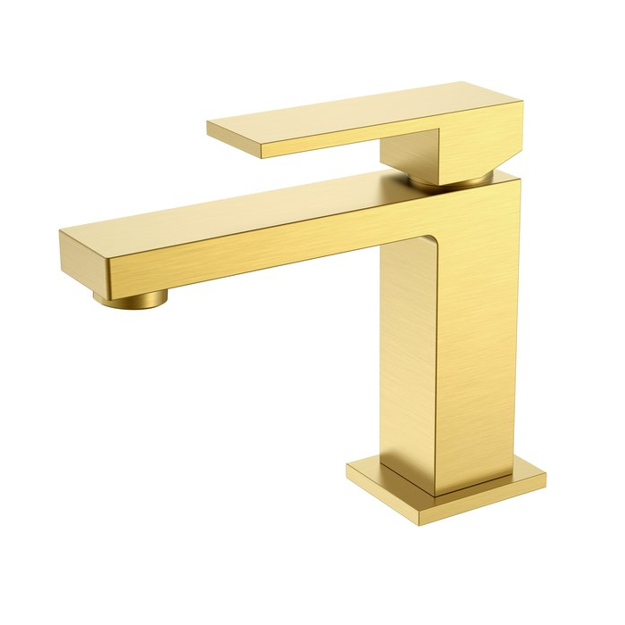 Смеситель для умывальника Boheme Qubic Matt Gold  матовое золото