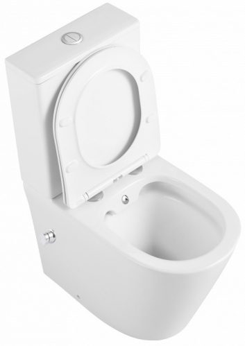 Унитаз напольный CeramaLux  (с функцией биде) 61*36 c сиденьем в комплекте