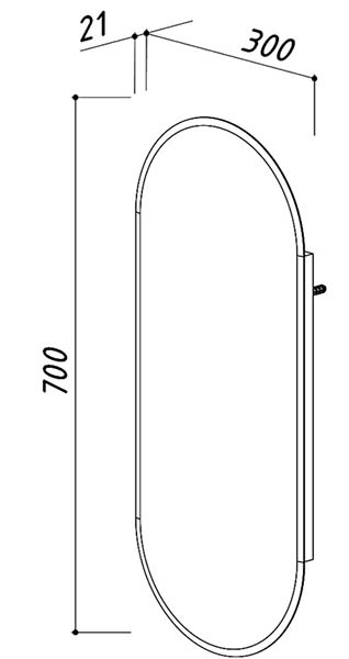 ЗЕРКАЛО ЭВОРА В 50 30*70