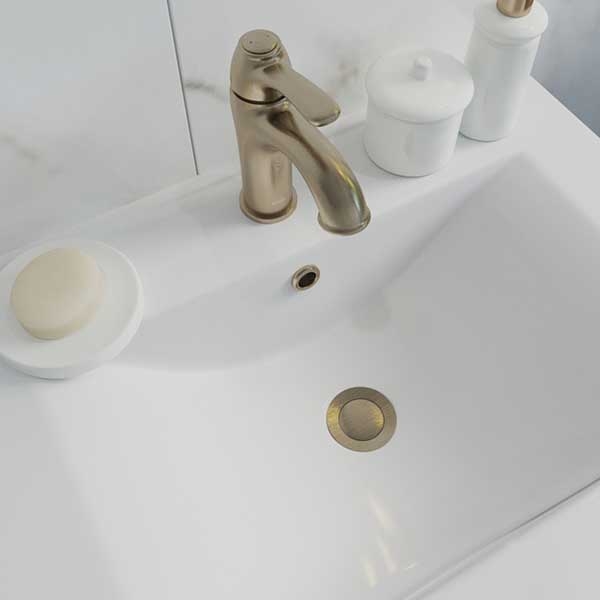 Смеситель для умывальника, Iddis Oldie золото