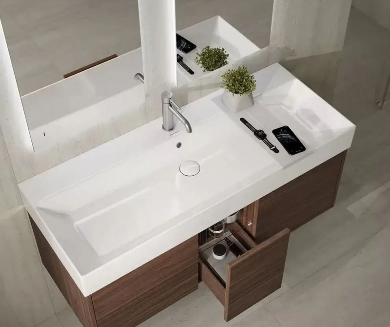 РАКОВИНА GRANDE МЕБЕЛЬНАЯ\ПОДВЕСНАЯ 120*48,5 см белая