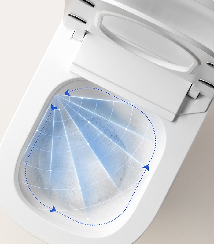 Умный унитаз-биде Plus напольный, импульсный