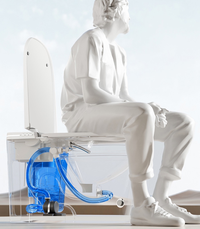 Умный унитаз-биде Plus напольный, импульсный