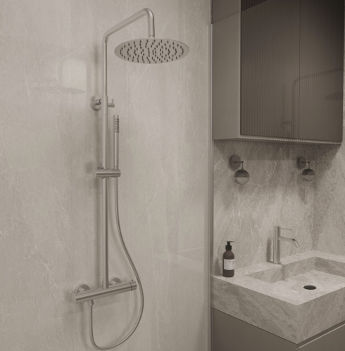 Душевая система Vincea City  нержавеющая сталь