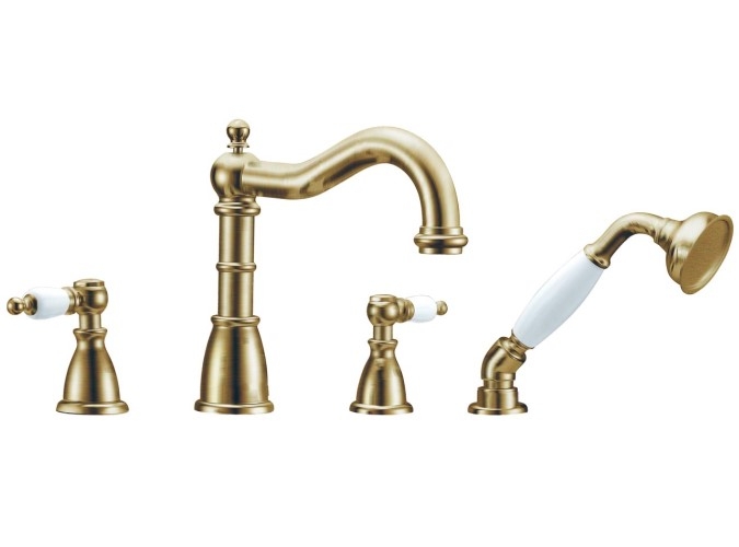 Смеситель врезной  на борт ванны Boheme Medici, бронза