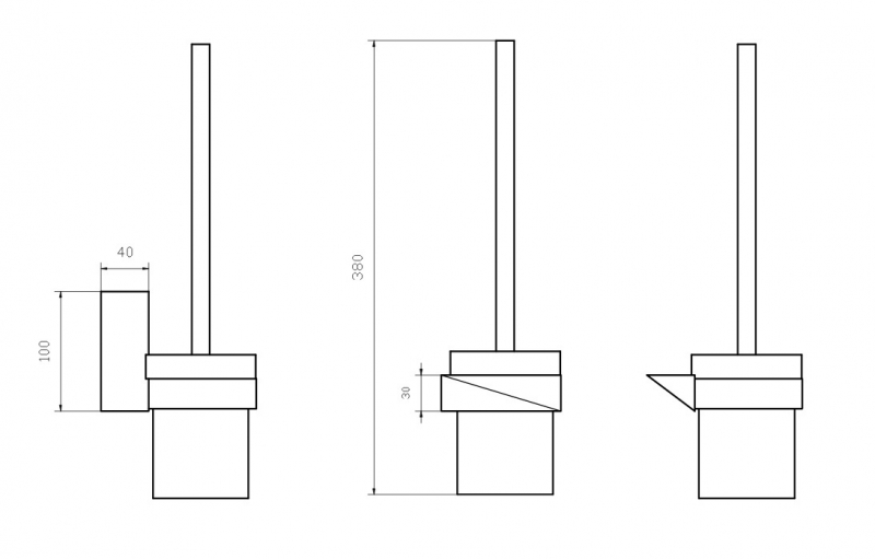 Ершик для унитаза Boheme New Venturo, золото, черный